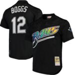 Wade Boggs Tampa Bay Rays Mitchell & Ness Cooperstown Collection 1991 Mesh Batting Practice Jersey - Black, Limited Replica Fan Edition