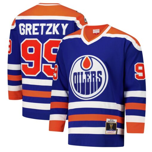 Wayne Gretzky Edmonton Oilers 1979-80 Power Play Jersey – Royal, Limited Replica Fan Edition