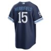 Whit Merrifield Kansas City Royals City Connect Replica Player Jersey - Navy, Limited Replica Fan Edition