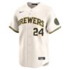 William Contreras Milwaukee Brewers Home Limited Player Jersey - Cream, Limited Replica Fan Edition