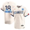 Yoshinobu Yamamoto Los Angeles Dodgers City Connect Limited Jersey - Cream, Limited Replica Fan Edition