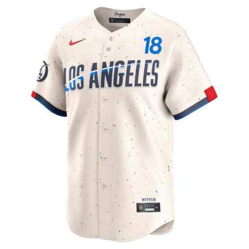Yoshinobu Yamamoto Los Angeles Dodgers City Connect Limited Jersey – Cream, Limited Replica Fan Edition
