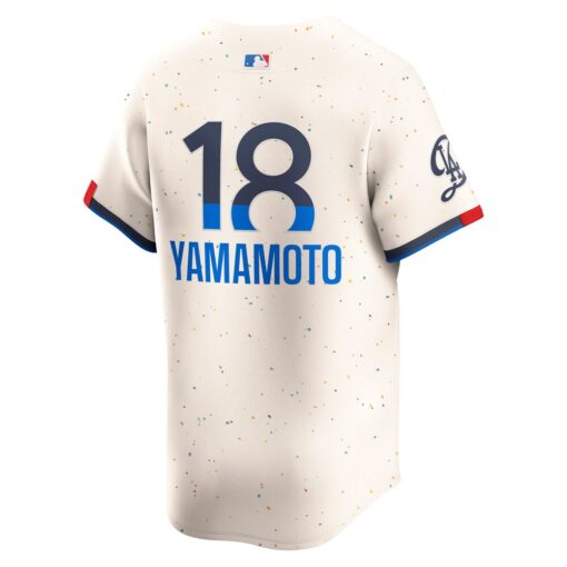 Yoshinobu Yamamoto Los Angeles Dodgers City Connect Limited Jersey – Cream, Limited Replica Fan Edition