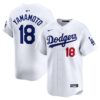Yoshinobu Yamamoto Los Angeles Dodgers Home Limited Player Jersey - White, Limited Replica Fan Edition
