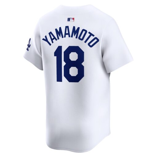 Yoshinobu Yamamoto Los Angeles Dodgers Home Limited Player Jersey – White, Limited Replica Fan Edition