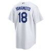 Yoshinobu Yamamoto Los Angeles Dodgers Home Replica Player Jersey – White, Limited Replica Fan Edition