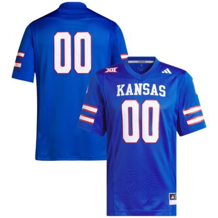 00 Kansas Jayhawks Premier Football Jersey – Royal, Limited Replica Fan Edition