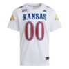 00 Kansas Jayhawks Premier Strategy Jersey - White, Limited Replica Fan Edition