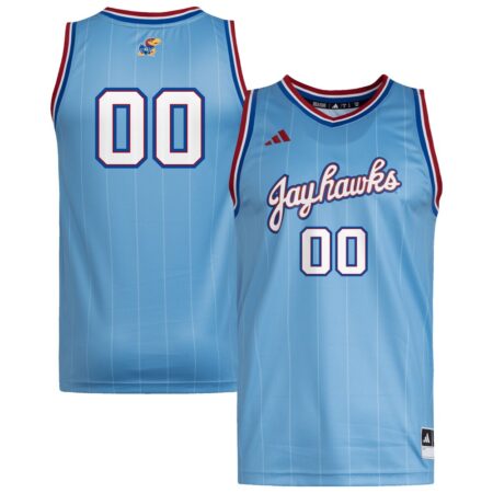 00 Kansas Jayhawks Replica Swingman Jersey – Light Blue, Limited Replica Fan Edition