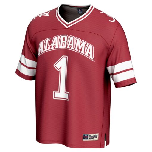 1 Alabama Crimson Tide GameDay Greats Unisex Lightweight Collegiate Football Fashion Jersey – Crimson, Limited Replica Fan Edition