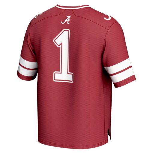 1 Alabama Crimson Tide GameDay Greats Unisex Lightweight Collegiate Football Fashion Jersey – Crimson, Limited Replica Fan Edition