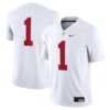 1 Alabama Crimson Tide Nike Game Jersey - White, Limited Replica Fan Edition