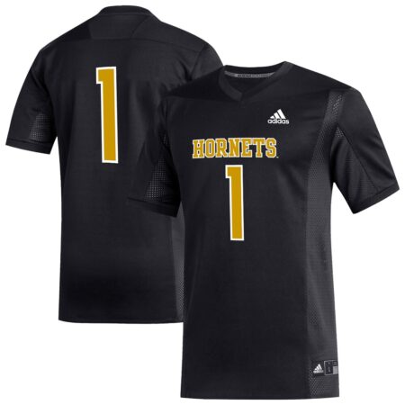 1 Alabama State Hornets Replica Football Jersey – Black, Limited Replica Fan Edition