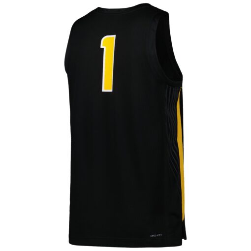 1 Appalachian State Mountaineers Nike Replica Basketball Jersey – Black, Limited Replica Fan Edition