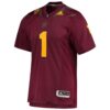 1 Arizona State Sun Devils Team Premier Football Jersey - Maroon, Limited Replica Fan Edition