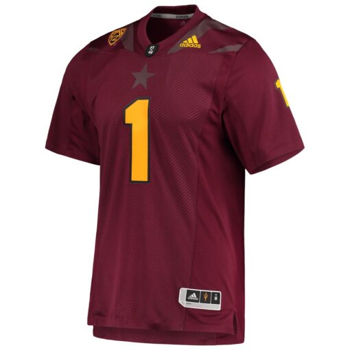 1 Arizona State Sun Devils Team Premier Football Jersey – Maroon, Limited Replica Fan Edition