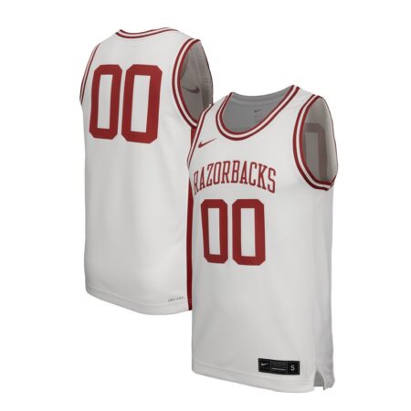 1 Arkansas Razorbacks Nike Replica Basketball Jersey – White, Limited Replica Fan Edition