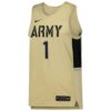 1 Army Black Knights Nike Team Replica Basketball Jersey - Gold, Limited Replica Fan Edition