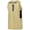 1 Army Black Knights Nike Team Replica Basketball Jersey - Gold, Limited Replica Fan Edition