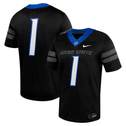 1 Boise State Broncos Nike Untouchable Football Jersey – Black, Limited Replica Fan Edition