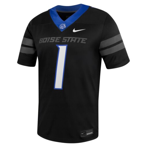 1 Boise State Broncos Nike Untouchable Football Jersey – Black, Limited Replica Fan Edition