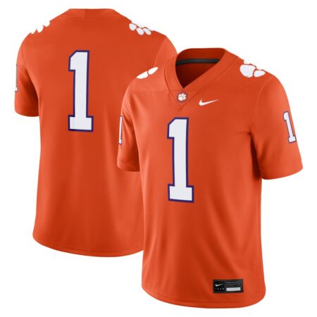 1 Clemson Tigers Nike Game Jersey – Orange, Limited Replica Fan Edition