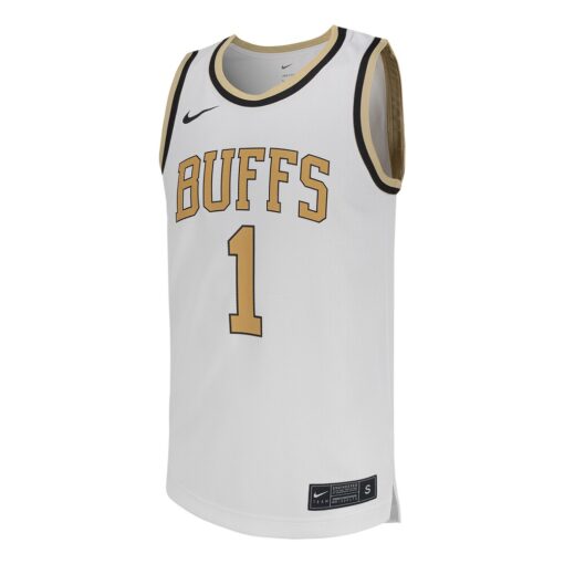 1 Colorado Buffaloes Nike Replica Basketball Jersey – White, Limited Replica Fan Edition