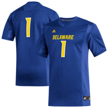 1 Delaware Fightin Blue Hens Replica Football Jersey – Royal, Limited Replica Fan Edition