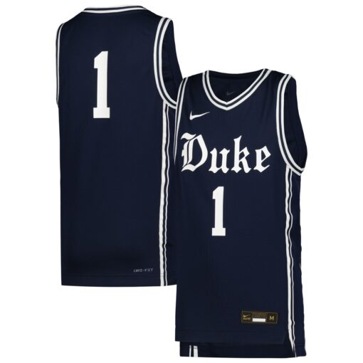 1 Duke Blue Devils Nike Youth Icon Replica Basketball Jersey – Navy, Limited Replica Fan Edition