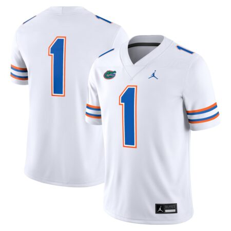 1 Florida Gators Jordan Brand Game Jersey – White, Limited Replica Fan Edition
