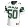 1 Hawaii Rainbow Warriors GameDay Greats Football Jersey - White, Limited Replica Fan Edition