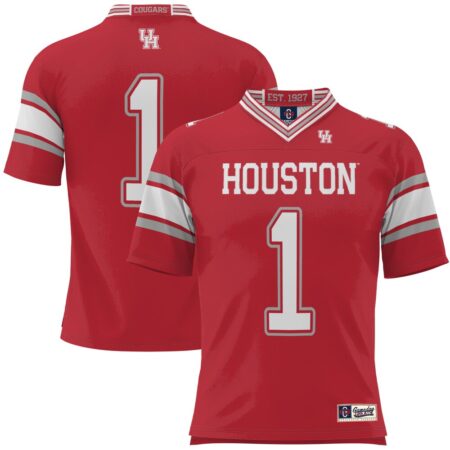 1 Houston Cougars GameDay Greats Football Jersey – Red, Limited Replica Fan Edition