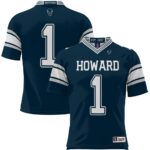 1 Howard Bison GameDay Greats Endzone Football Jersey - Navy, Limited Replica Fan Edition