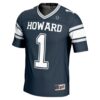 1 Howard Bison GameDay Greats Endzone Football Jersey - Navy, Limited Replica Fan Edition