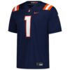 1 Illinois Fighting Illini Nike Untouchable Replica Game Jersey - Navy, Limited Replica Fan Edition