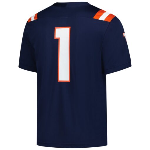 1 Illinois Fighting Illini Nike Untouchable Replica Game Jersey – Navy, Limited Replica Fan Edition