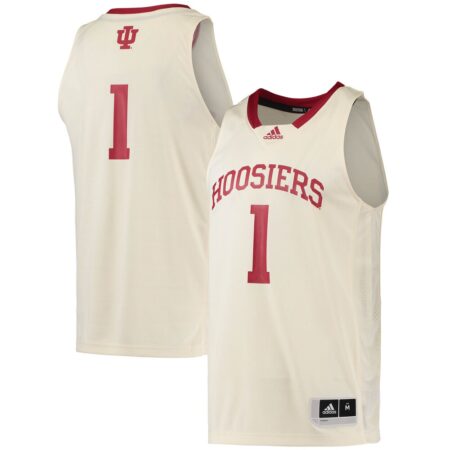 1 Indiana Hoosiers Swingman Basketball Jersey – Cream, Limited Replica Fan Edition
