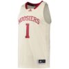 1 Indiana Hoosiers Swingman Basketball Jersey - Cream, Limited Replica Fan Edition
