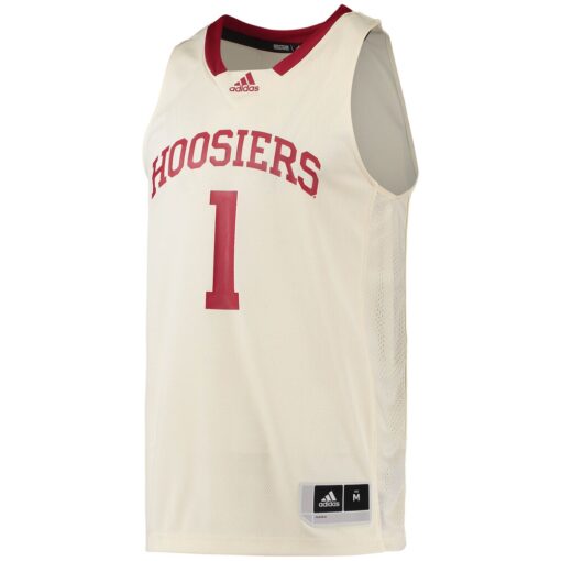 1 Indiana Hoosiers Swingman Basketball Jersey – Cream, Limited Replica Fan Edition