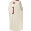 1 Indiana Hoosiers Swingman Basketball Jersey - Cream, Limited Replica Fan Edition