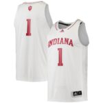 1 Indiana Hoosiers Swingman Team Basketball Jersey - White, Limited Replica Fan Edition