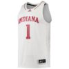1 Indiana Hoosiers Swingman Team Basketball Jersey - White, Limited Replica Fan Edition