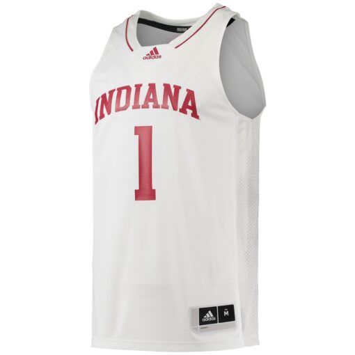 1 Indiana Hoosiers Swingman Team Basketball Jersey – White, Limited Replica Fan Edition