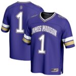 1 James Madison Dukes GameDay Greats Lightweight Collegiate Football Fashion Jersey - Purple, Limited Replica Fan Edition