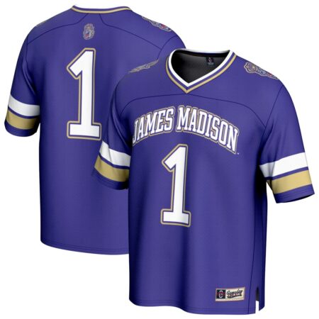 1 James Madison Dukes GameDay Greats Lightweight Collegiate Football Fashion Jersey – Purple, Limited Replica Fan Edition