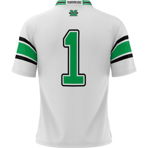 1 Marshall Thundering Herd GameDay Greats Football Jersey – White, Limited Replica Fan Edition