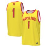 1 Maryland Terrapins Under Armour Replica Basketball Jersey - Gold, Limited Replica Fan Edition
