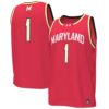 1 Maryland Terrapins Under Armour Replica Basketball Jersey - Red, Limited Replica Fan Edition