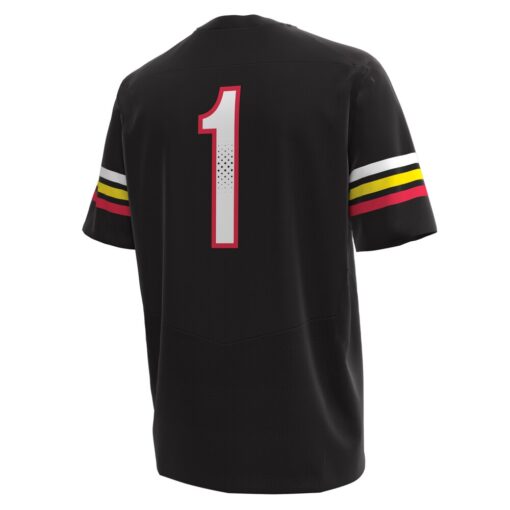 1 Maryland Terrapins Under Armour Replica Football Jersey – Black, Limited Replica Fan Edition