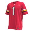 1 Maryland Terrapins Under Armour Replica Football Jersey - Red, Limited Replica Fan Edition